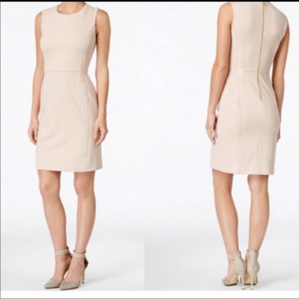 Calvin Klein suede shift dress